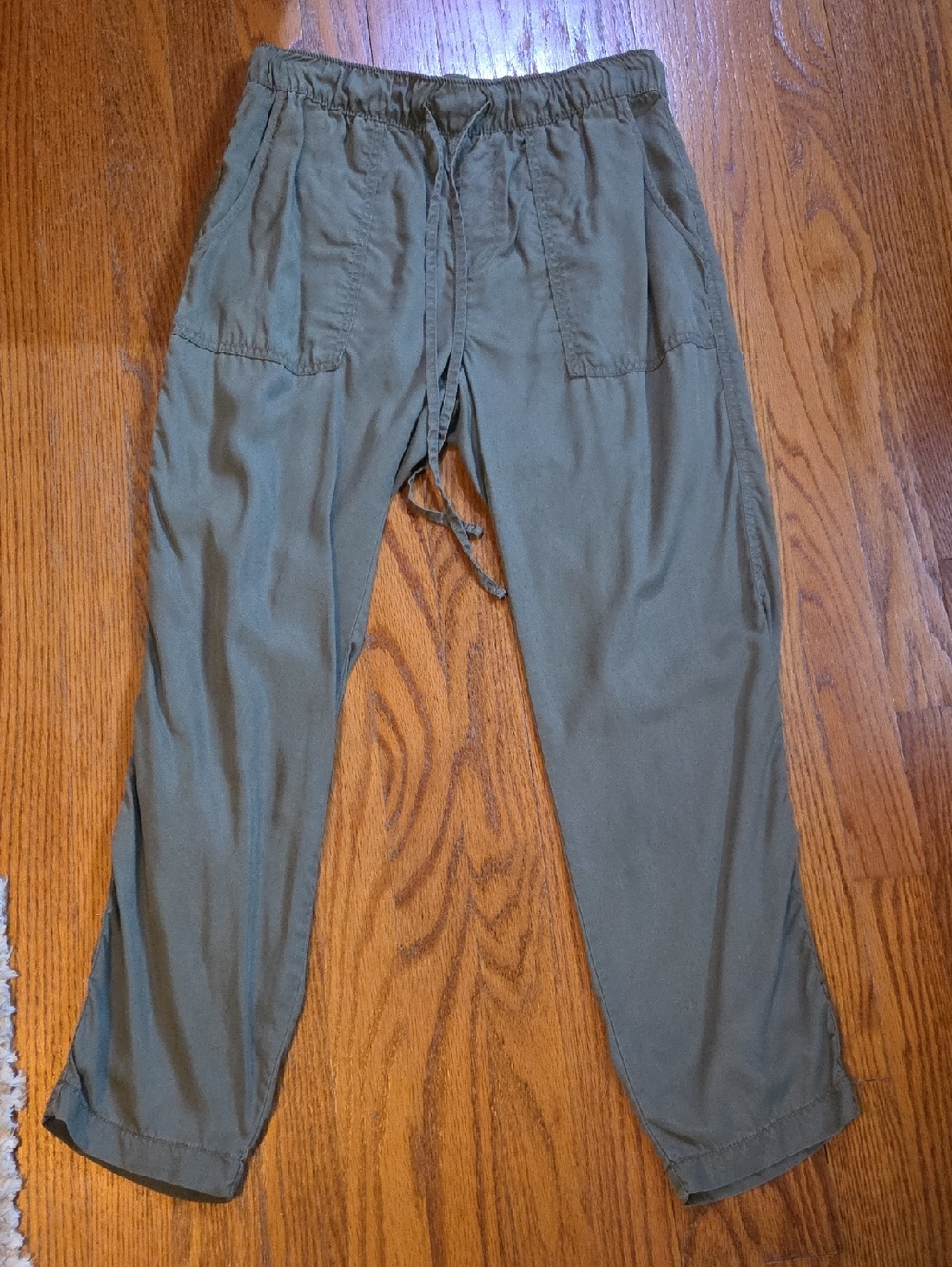 Sanctuary Olive Green Elastic Drawstring Joggers